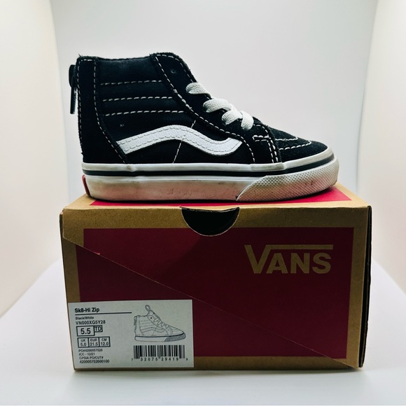 Legendary Sk8-Hi with Zippers for Easy In And Out Black. Size 5.5 - Picture 2 of 7